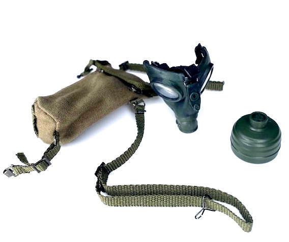  Artikelbild 3 des Artikels “Gasmaske mit abnehmbaren Filter , Gasmaskenbehälter mit Ersatzfach aus Stoff “