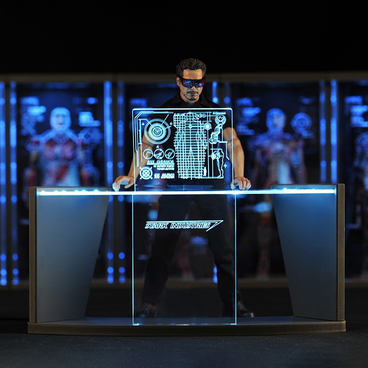  Product image 3 of the product “LED Light Up Stark Industries Workshop Test Desk 2.0 (Blue) ”