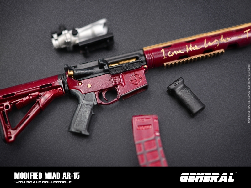  Product image 3 of the product “Modified Miad AR-15 Assault Rifle (Red) mit Case 1/6 ”