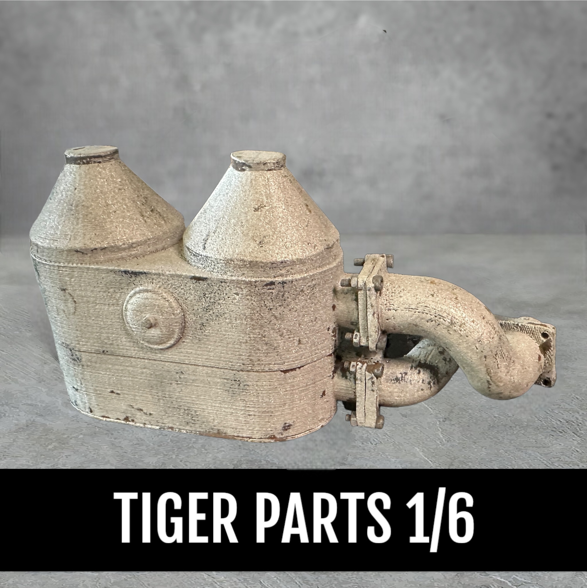  Artikelbild 3 des Artikels “Tiger I - Auspuff-Luftfilter aus Metall 1/6 (gealtert) “