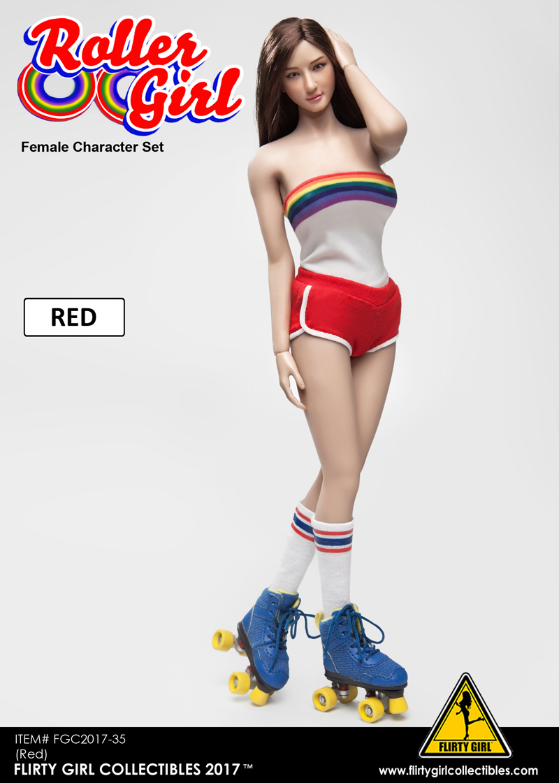  Artikelbild 3 des Artikels “Roller Girl Set (Red) Maßstab 1:6 mit Kopf “