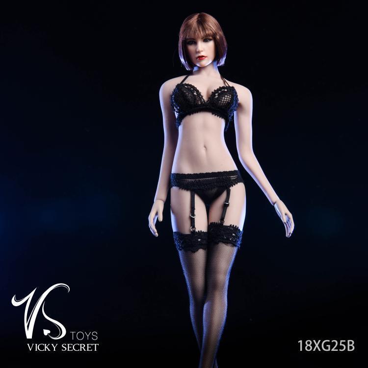  Product image 3 of the product “1/6 Female Lace Lingerie Set black ”