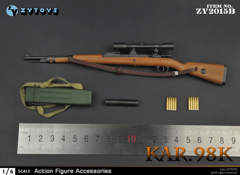  Artikelbild 4 des Artikels “1/6 Karabiner 98K Rifle K98 mit ZF, Behälter und Schalldämpfer  (Brown) “