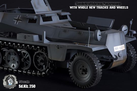  Product image 4 of the product “SDKFZ 250 in Metal Grau in 1/6 ”