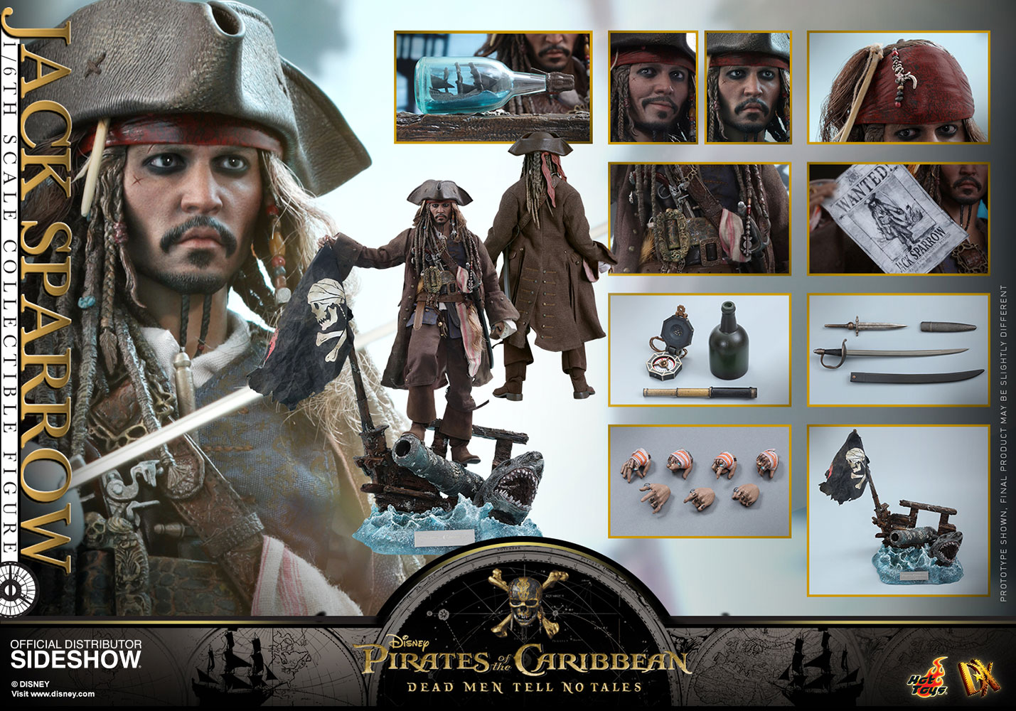  Product image 4 of the product “Jack Sparrow - DX15 1/6 Scale ”