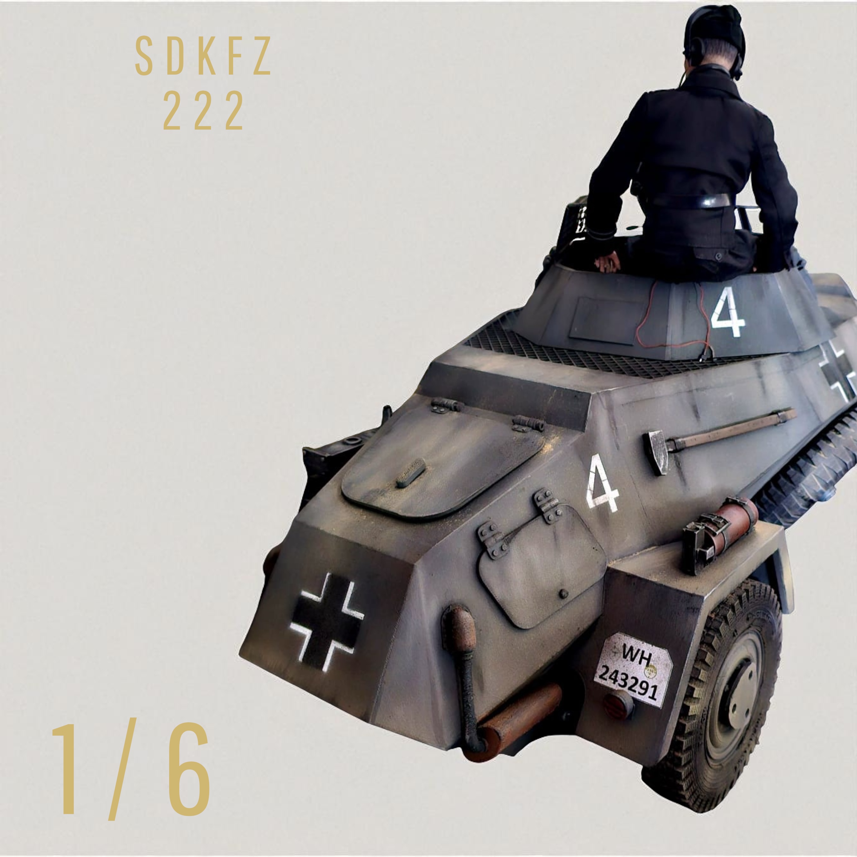  Artikelbild 4 des Artikels “1:6 RC  Sdkfz 222 mit Fernbedienung 1/6 “