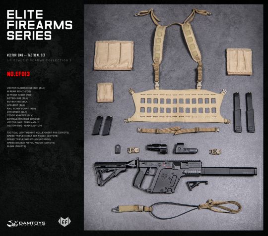  Product image 4 of the product “1/6 Elite Firearms Series 3 - Vector SMG Tactical Set (Blk) ”