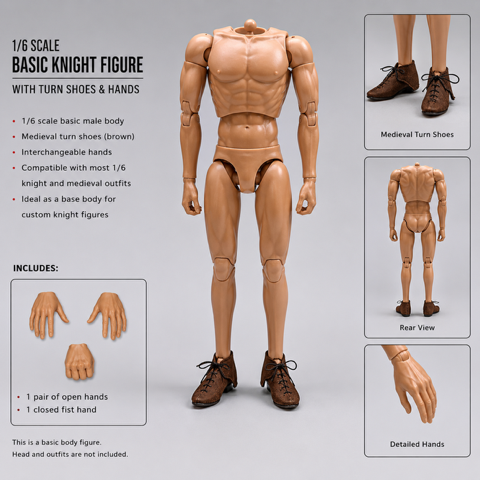  Artikelbild 4 des Artikels “Ritter Basic Figur mit Turn Shoes Leather Metal  in 1:6 “