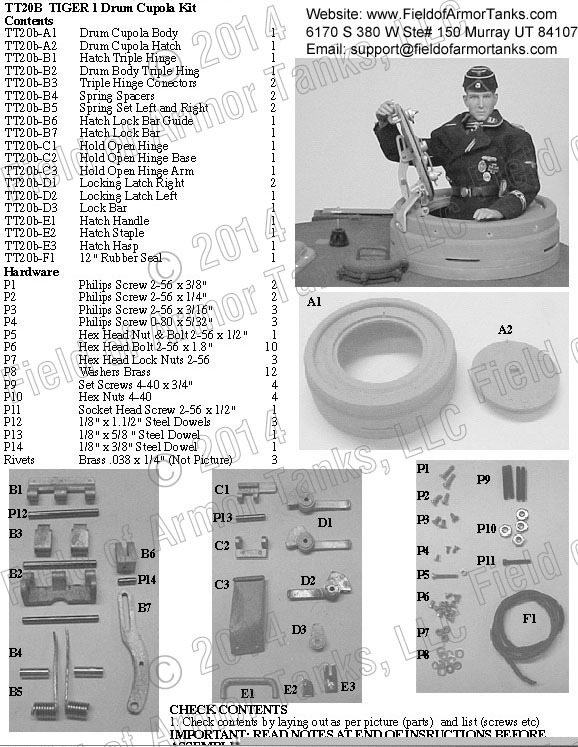  Artikelbild 4 des Artikels “Tiger I Kommandol Kuppel  Kit 1:6 “