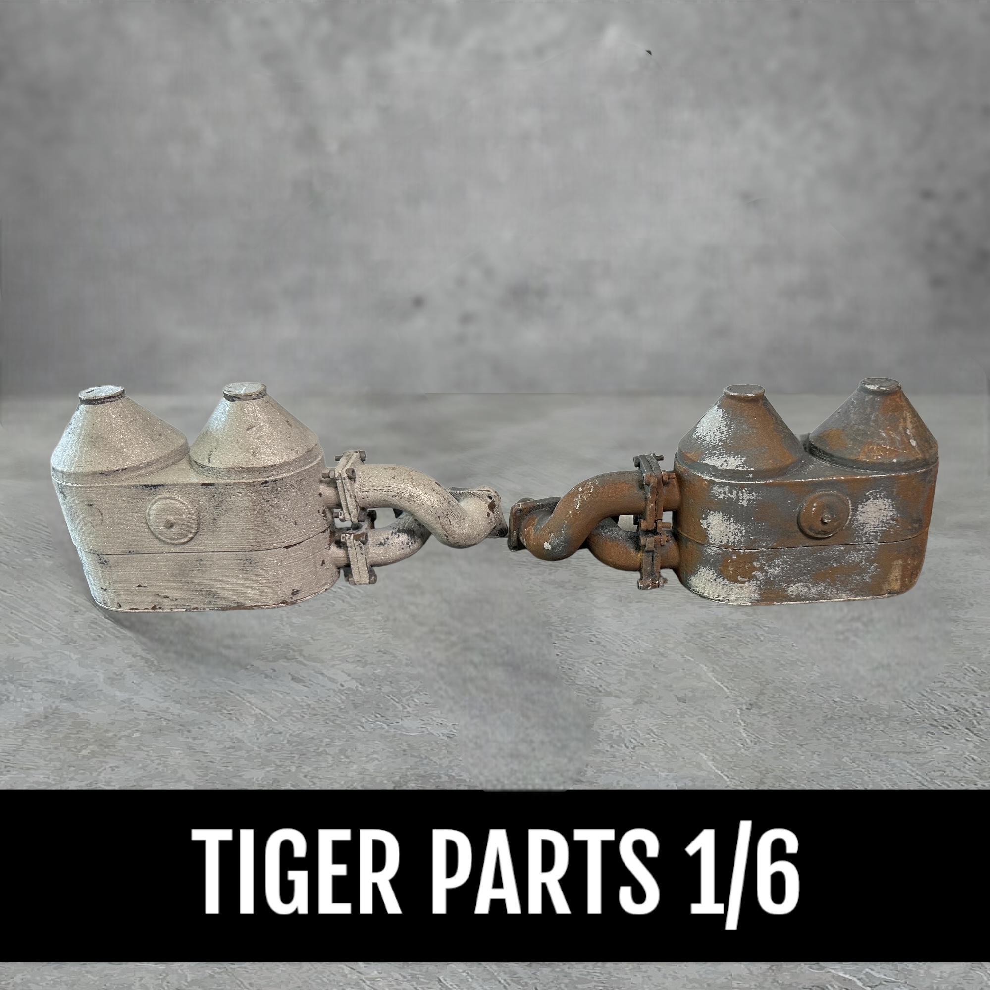  Artikelbild 5 des Artikels “Tiger I - Auspuff-Luftfilter aus Metall 1/6 (gealtert) “