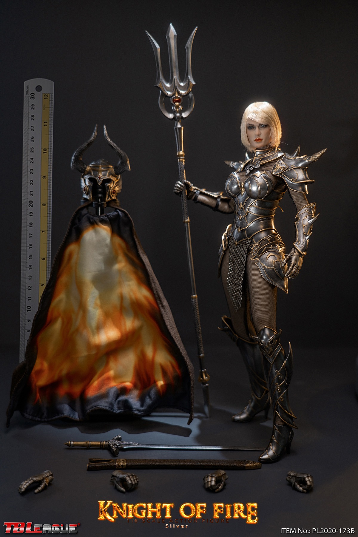  Product image 6 of the product “Knight of Fire-Silver 1/6 Scale Action Figure ”