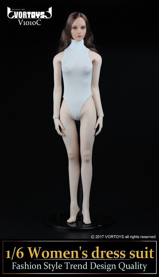  Artikelbild 6 des Artikels “Weibliches Outfit Bodysuit und Rock 1:6 Weiss “