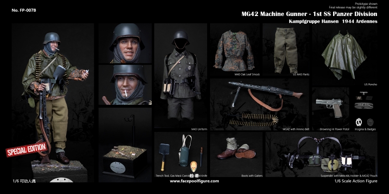  Artikelbild 6 des Artikels “MG42 Machine Gunner 1st SS Panzer Division Kampfgruppe Hansen (Special Edition) “