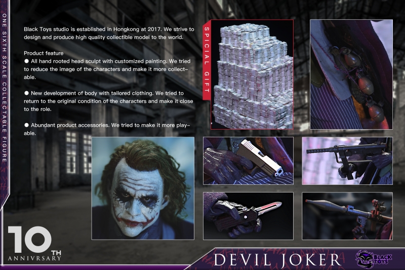  Product image 6 of the product “The Dark Knight - 1/6th scale The JOKER (Bank Robber version) collectible figure ”