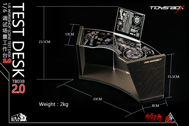  Product image 6 of the product “LED Light Up Stark Industries Workshop Test Desk 2.0 (Blue) ”
